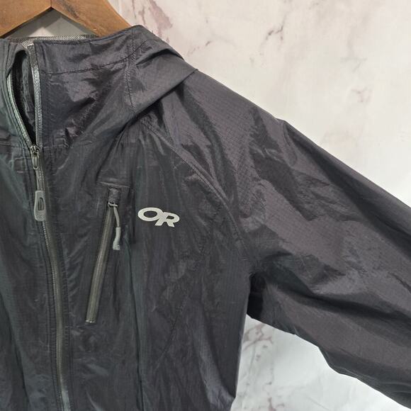Outdoor Research Jacket Womens XS Black Rain Wind Helium II Coat Ultralight - Picture 12 of 13